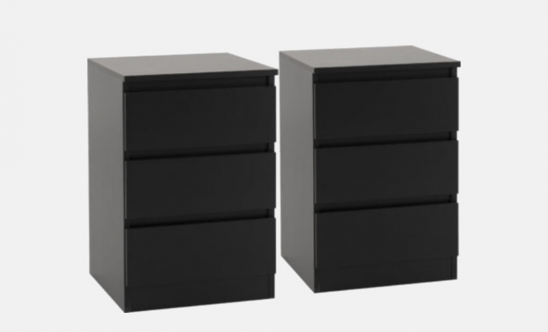 Lavern 3 drawer bedside (pair)