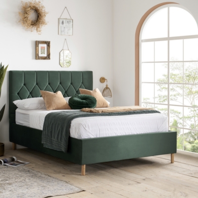 Chesterfield ottoman bed grey 
