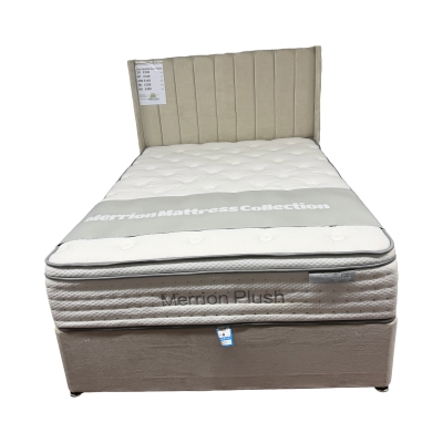 westminster plush + floorstanding winged headboard 