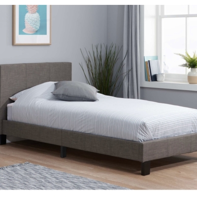 3ft BERLIN FABRIC BED GREY