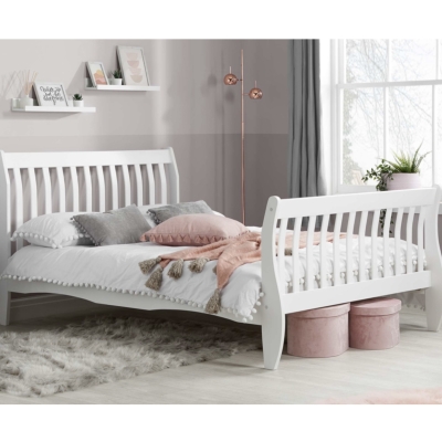 4ft 6 BELFORD BED WHITE