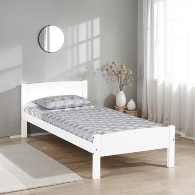 Amelia wooden bed white 