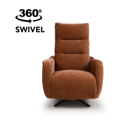Apollo swivel chair cream, blue orange 