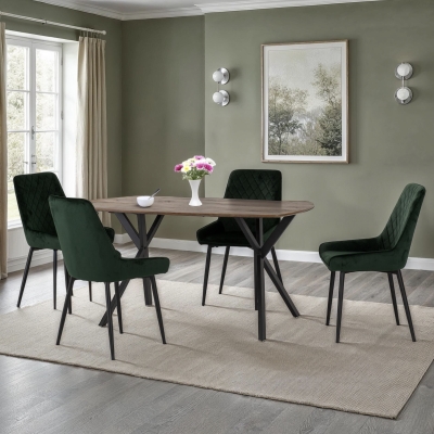 Athens rectangular dining set with avery chairs