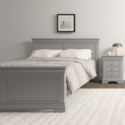 Brandon wooden bed grey 