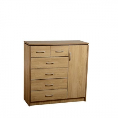 Charles 1 door 6 drawer chest