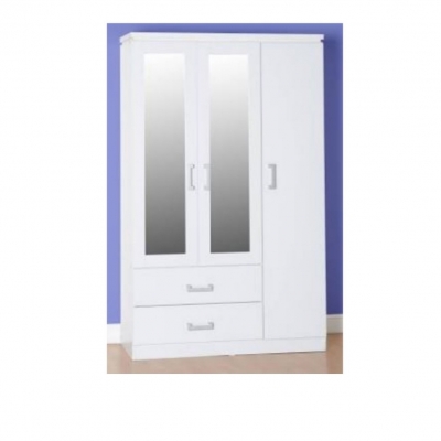 Charles 3 door 2 drawer mirrored wardrobe 