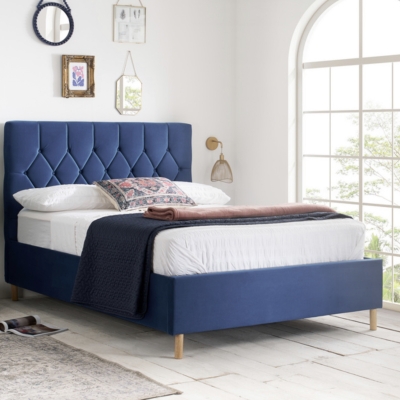 Chesterfield ottoman bed blue 