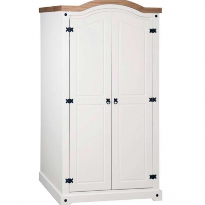 Corona 2 door wardrobe (white)