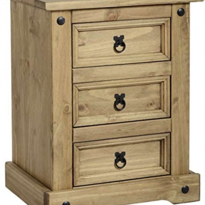 Corona 3 Drawer Bedside Chest