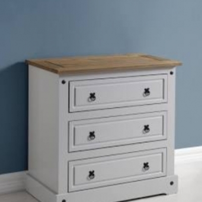 Corona 3 Drawer Chest (grey)