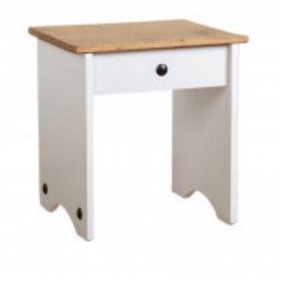 Corona dressing table stool (white)