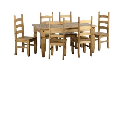 Corona Extending Dining Set - Six Chairs