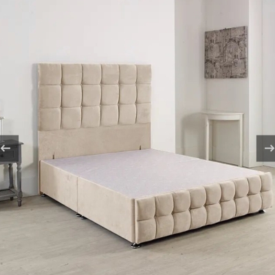 Cubed divan base and headboard 