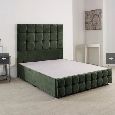 Cubed divan base and headboard 