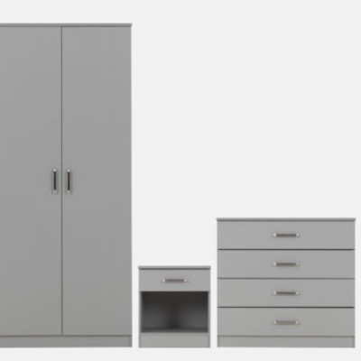 Duke bedroom set light grey 