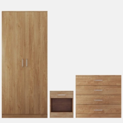 Duke bedroom set oak effect 