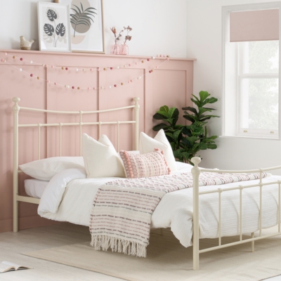 Emma cream metal bed 