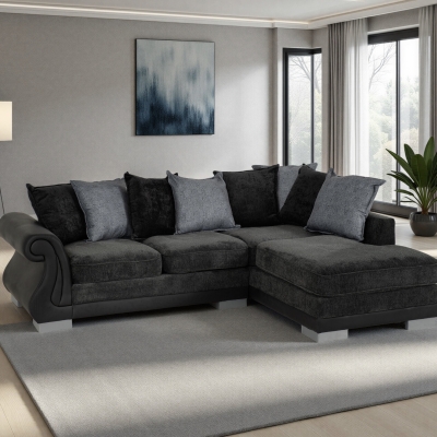 Ezra corner sofa dark grey 
