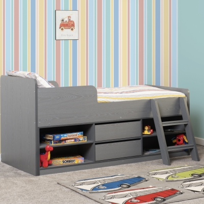 Freddie low sleeper bed grey 