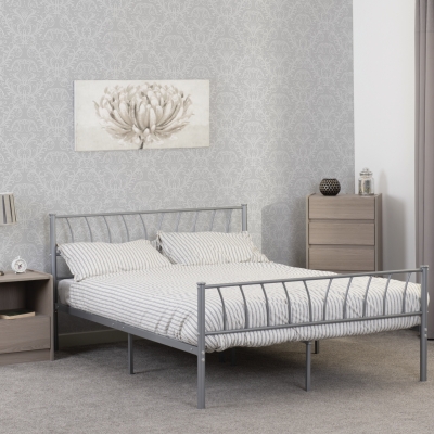 hacker metal bed silver 