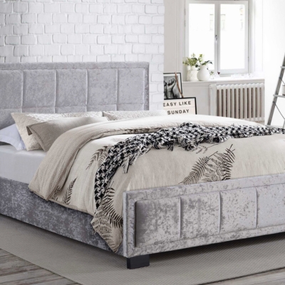 Hannah bed grey crushed 