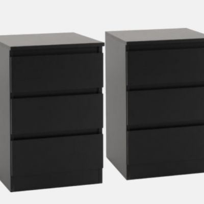 Lavern 3 drawer bedside (pair)