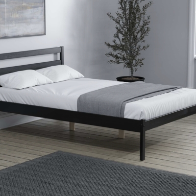Luca wooden bed black 