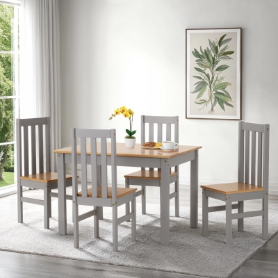 Lucy 1+4 grey dinning room set 