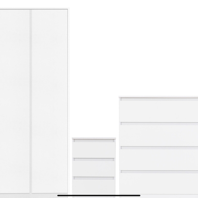 Malvern 2 door bedroom set white 