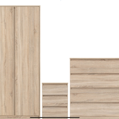 Malvern 2 door wardrobe set 