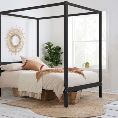 Maxine four poster bed black 
