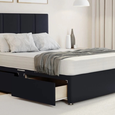 * Medium divan 2 drawer black base