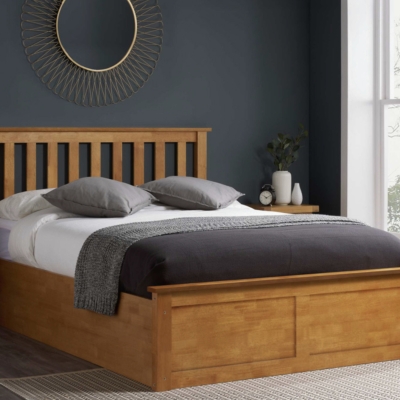 Monaco ottoman bed oak