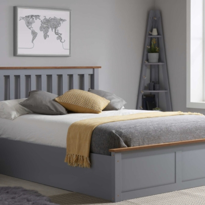 Monaco ottoman bed stone grey 