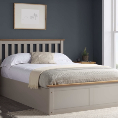 Monaco ottoman bed pearl grey 
