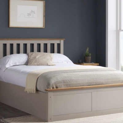 Monaco ottoman bed pebble grey 