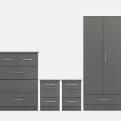 Nevada 2 door 1 drawer wardrobe bedroom set 