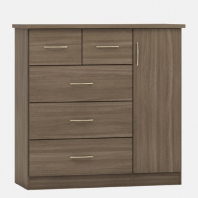 Nevada 5 drawer low wardrobe 