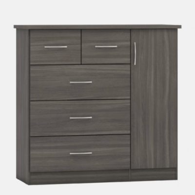 Nevada 5 Drawer Low Wardrobe 