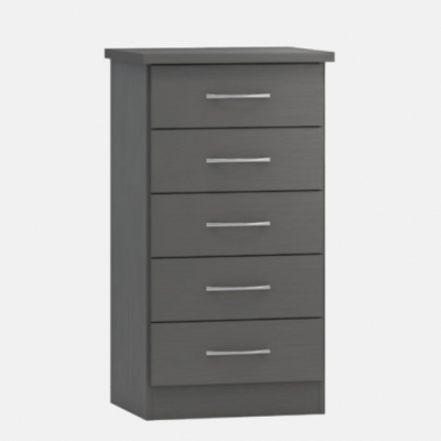Nevada 5 drawer narrow chest