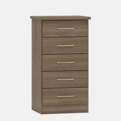 Nevada 5 drawer narrow chest