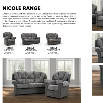 Nicole 2 seater sofa ( medium)