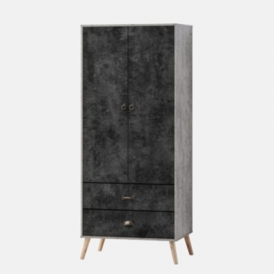 Nordic 2 door 2 drawer wardrobe 