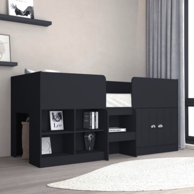 Oslo low sleeper bed dark grey 