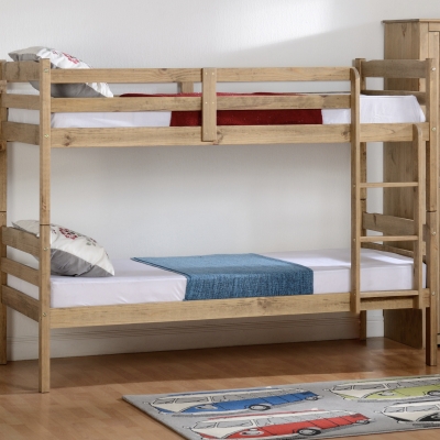 Patrick single Bunk Bed natural wax