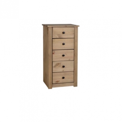 Panama 5 Drawer Narrow Chest