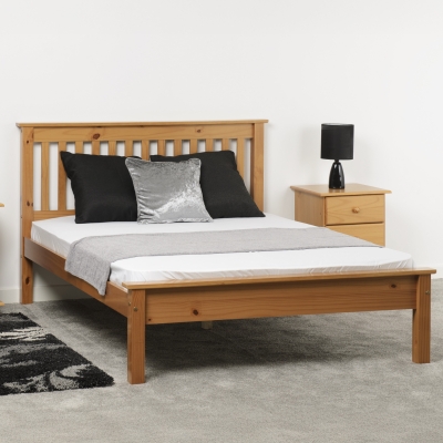 shark wooden bed antique pine low footend