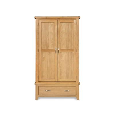 Solid oak 2 door wardobe 