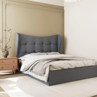 Verona grey Ottoman Bed 
